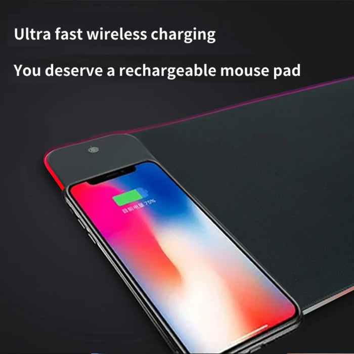 Waterproof LED Mouse Pad with 15W Wireless Charging